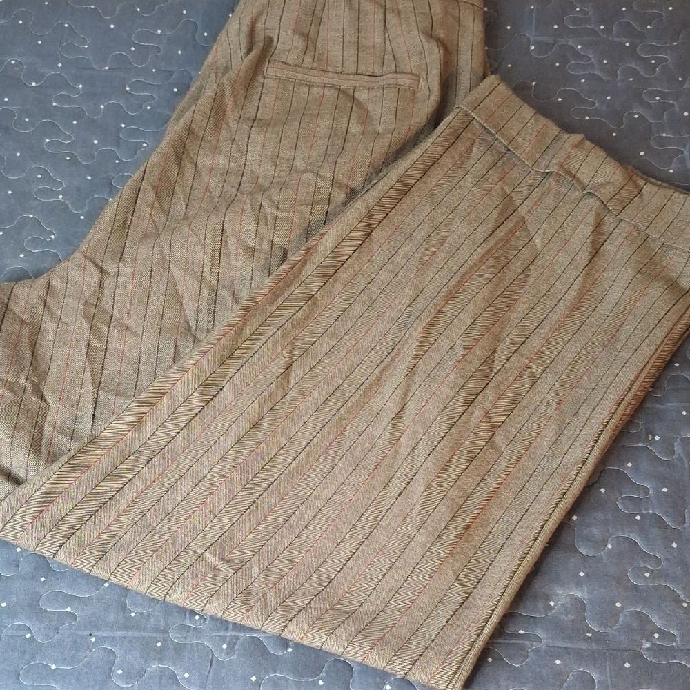 Liz Claiborne Kylie Women's Tan Striped Pants size 12